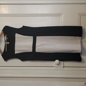 Ann Taylor LOFT Black and White colorblock dress 8